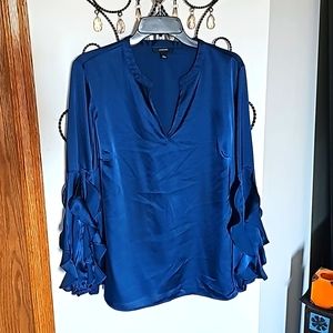 Alfani Dark Teal Dressy Top (L)